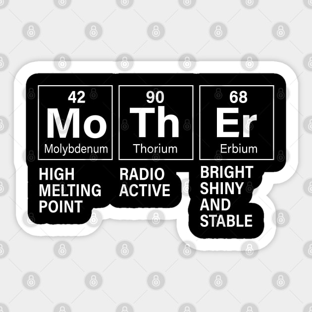 Mother Molybdenum Thorium Erbium Mother’s Day Sticker by vintage-corner